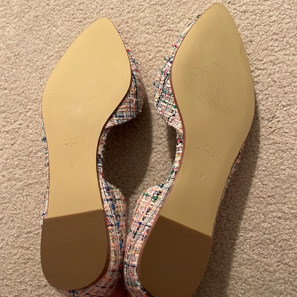 J. Crew Multicolor Tweed Pointed D’Orsay Flats - Picture 7 of 8
